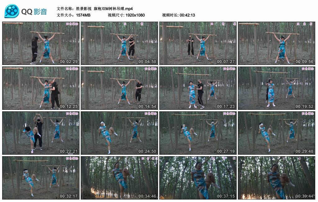 【胜景影视】旗袍双M树林吊缚