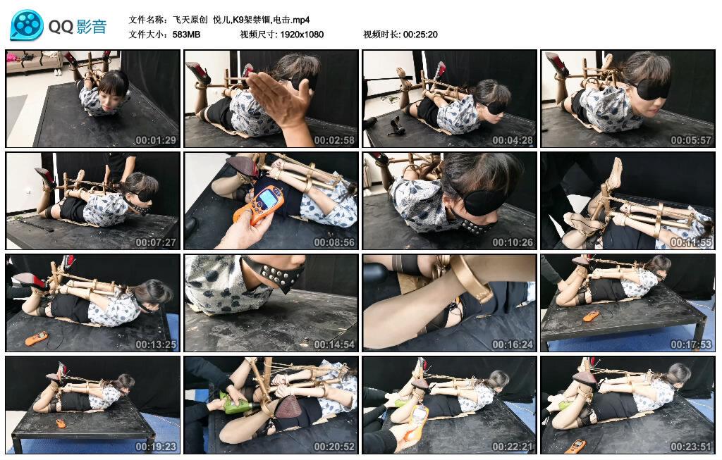 【飞天原创】悦儿,K9架禁锢,电击