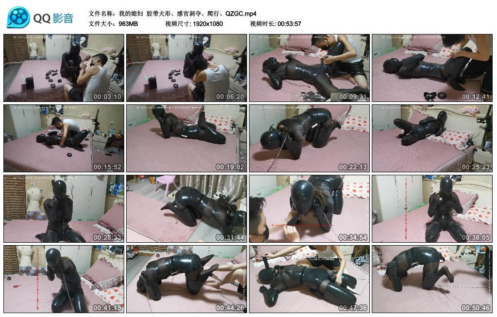 【我的媳妇】胶带犬形、感官剥夺、爬行、QZGC