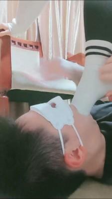 【妮蔻】原味白袜气味羞辱 bf22983