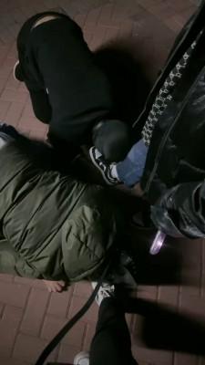 【桃幼幼】学生主户外溜双狗 bf23005