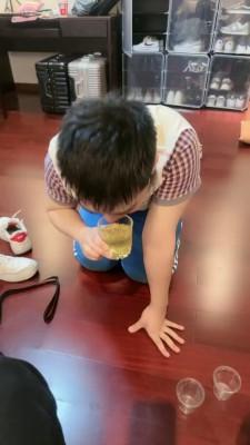 【桃幼幼】学生主户外溜双狗 bf23005