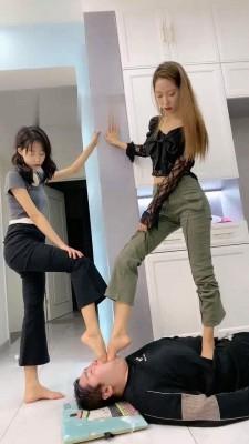 【麋鹿银儿】女神双胞胎姐妹极致重度-踩踏/深喉 bf22249