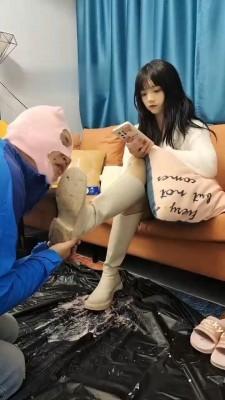 【万灵】长靴裸足踩踏喂食 bf22026