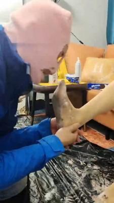 【万灵】长靴裸足踩踏喂食 bf22026