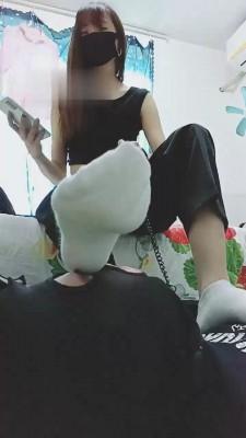 【美娜格格】原味白棉袜气味羞辱 bf21810