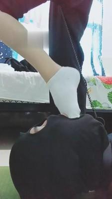 【美娜格格】原味白棉袜气味羞辱 bf21810