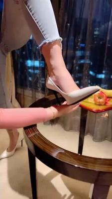 【二宝】精彩-双S长靴白袜+高跟辱母DOG bf21384