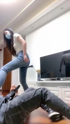 【清酒女主】运动女神暴力踢打 bf19567