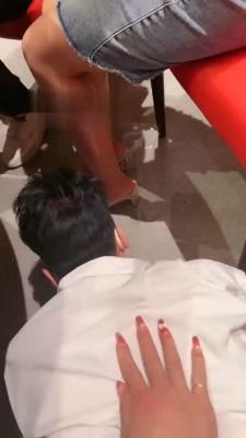 【丹祖宗】火锅店公开玩狗 bf19500