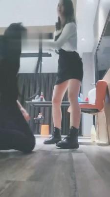 【羽薇】御姐脏短靴辱地毯 bf18536