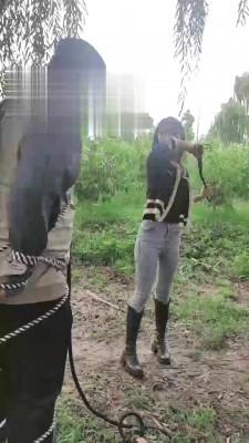 【霁月S&辰辰S】户外捆绑鞭打贱狗（续集）（双视角） bf17970