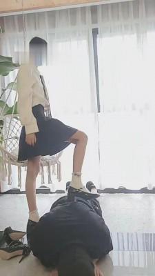 【欣主人】洛丽塔皮靴白袜羞辱 bf15056