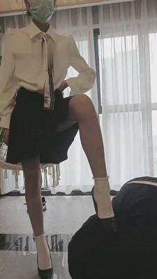 【欣主人】洛丽塔皮靴白袜羞辱 bf15056