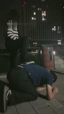 【沐苒】模特户外遛狗 bf14952