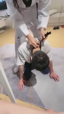 【一诺大小姐】教跆拳道素人踢踹狗 bf13665