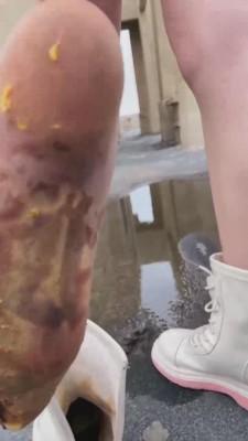 【逗逗】天台脏鞋踩踏喂食 bf13627