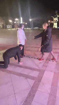 【牙乖乖】双S商业街公开遛狗【双视角版】 bf21100