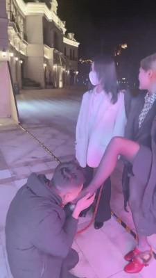 【牙乖乖】双S商业街公开遛狗【双视角版】 bf21100