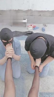 【执念】舔丝足/裸足/双脚深喉【完整版】 bf12877