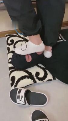 【二宝】原味白袜全体重踩双狗 bf12849