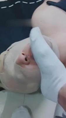 【momo圈】白棉袜喂食/疯狂吃 bf13140