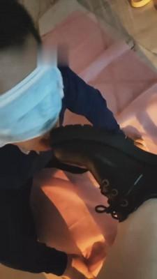 【木秋】强迫舔脏贝壳头/皮靴 bf12750