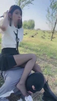 【简一】模特户外短靴黑丝调狗 bf12449