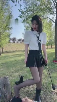 【简一】模特户外短靴黑丝调狗 bf12449