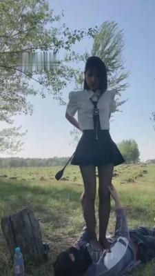 【简一】模特户外短靴黑丝调狗 bf12449