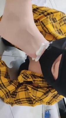 【00后软软】AJ脏鞋白棉袜足喂食 bf555