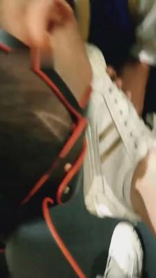 【宝珠姐姐】闻跑步后超臭原味白棉袜 bf599