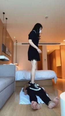 【糖糖老师】御姐高帮帆布鞋棉袜欺负奶狗 G-210829-15