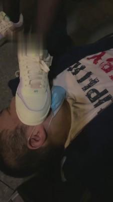 【苏州梦妍】小白鞋黑丝户外玩狗 bf3453