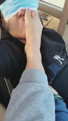 【冰爷】车内原味袜塞嘴羞辱 bf3479