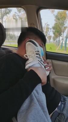 【冰爷】车内原味袜塞嘴羞辱 bf3479