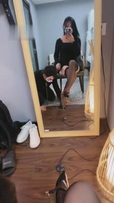 【思诺】模特S镜前高跟黑丝碾压狗 bf3411