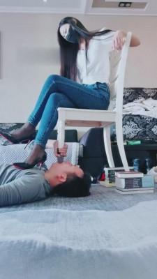 【猫神大人】人体家具桌子腿全体重深喉 bf9104