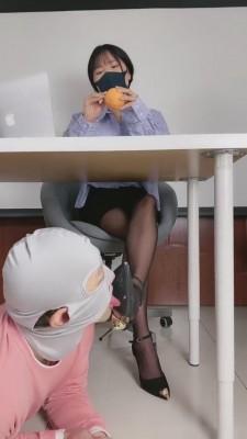 【美离子】办公室桌底OL-黑丝职业装 bf7827