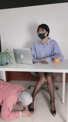 【美离子】办公室桌底OL-黑丝职业装 bf7827