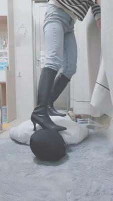 【灵竹夏琳】高跟肉丝+长靴深喉舔鞋【完整版】 bf7275