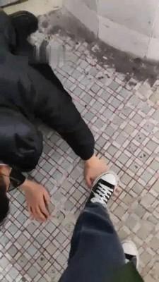 【梵高】00帆布鞋路人小姐姐重力踩踏 bf9162