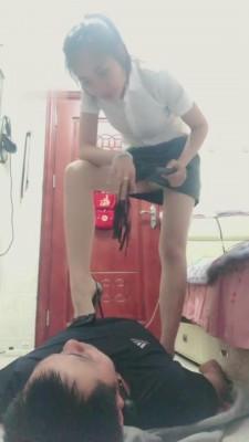 【紫琳】肉丝高跟皮裙tj贱学生 bf7379