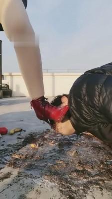 【傲柔】户外喂食吃泥巴/圣水舔鞋 bf9063