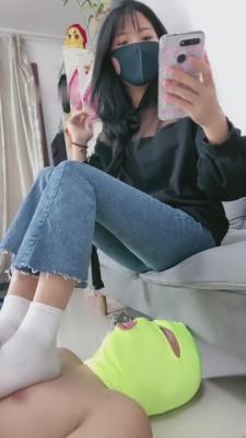 【美离子】脏运动鞋白棉袜羞辱绿帽狗 bf7932