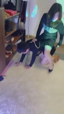 【杭州冰琳】口水耳光/鞭打咀嚼物喂食 bf6947