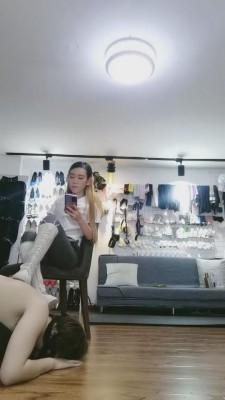 【傲柔】皮靴重度踢肚子-踢到求饶 bf6886