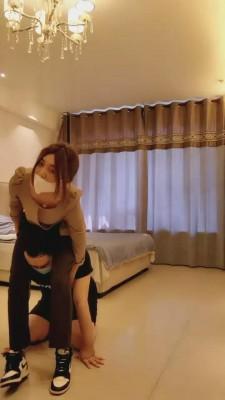 【泽安安】AJ鞋棉船袜暴力踢裆 bf820