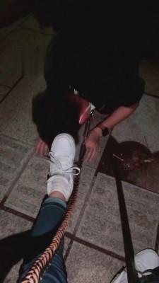 【悦主】夜跑后原味脚羞辱狗废物 bf1791