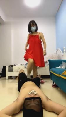 【小乔】帆布鞋脏臭棉袜强制玩狗 bf1793